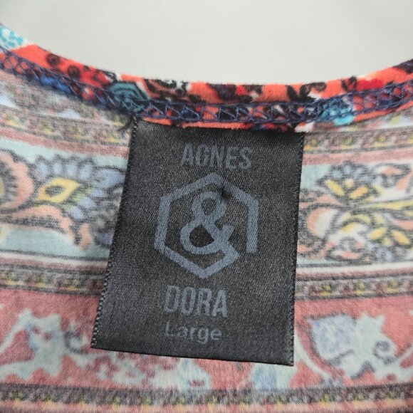 Agnes & Dora Boho Short Sleeved Maxi Dress Size Large - Picture 13 of 14